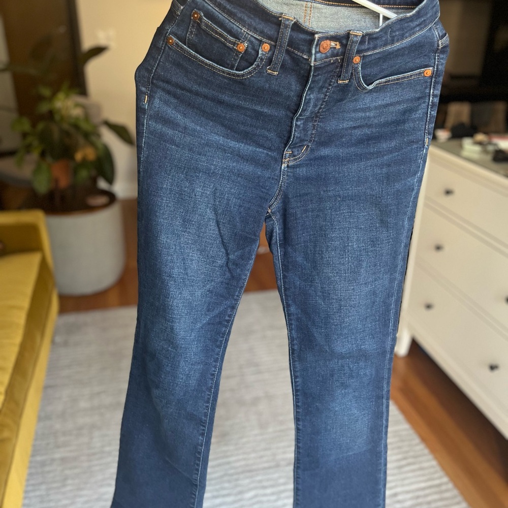 Madewell skinny flare blue jeans